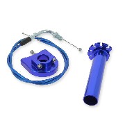 Gasgriff (schnell), violett, Qualittsprodukt + Kabel, blau