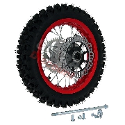 * Rad hinten 12'', rot, (Spikes 12 mm) fr dirt bike AGB27