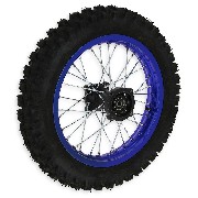 * Rad hinten komplett 14'', blau, fr dirt bike AGB30