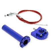 Gasgriff (schnell), blau, Qualittsprodukt + Kabel (Rot)