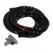 Kabelabdeckung 10mm , Lnge 3m fur Citycoco (Schwarz)