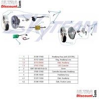 35100-17h00 frontscheinwerfer led fur dax skyteam skymax 50-125cc euro4