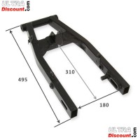61000-18h20-bis schwingarm +3cm trommelbremse fur pbr 50 ccm bis 125 ccm (schwarz)