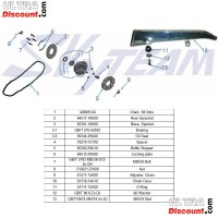 64511-16h20 kette 42 gliedern fur dax 50 ccm - rad 10