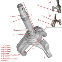 fusee-de-direction-droite-pour-quad-bashan-200cc-(bs200s-3) achsschenkel rechts fur quad bashan 200ccm (bs200-3)