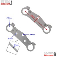 paire-de-te-de-fourche-tuning-pour-pocket-bike-(chrome)-ultra-1145-bis gabelbrucke tuning (paar) fur pocket replik r1, chrom