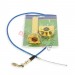 Gasgriff (schnell), gold, Qualittsprodukt + Kabel, blau