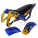 Verkleidung pocket bike cross (Blau - Gelb, Typ 1)