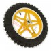 * Vorderrad komplett Gelb fr Pocket bike cross (10'', Typ 1)