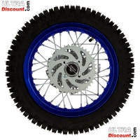 roue-arriere-12-complete-bleue-pour-dirt-bike-agb27-ultra-1382bis2 rad hinten 12, blau, (spikes 12 mm) fur dirt bike agb27