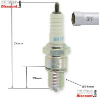 ultra-646-bis2 zundkerze ngk br7es fur originalmotor mt4 - kit mt4