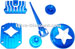 Dekor-Kit Tuning,blau, fr dirt bike-Motor (Typ 2)