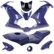 Verkleidung Kohlenfaser, blau, Sonderausgabe fr pocket bike Nitro