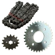 Getriebesatz Kette + Ritzel f�r Skymax 125 Euro5