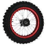 * Rad hinten komplett 14'', rot, für dirt bike AGB30