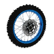 Rad vorn 14'', blau, (Spikes 10 mm) für dirt bike AGB27