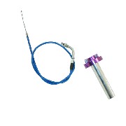 Gasgriff (schnell), violett, Qualitätsprodukt + Kabel, blau