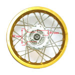 jante-ar-a-dirtt92 felge hinten 14, gold, fur dirtbike (typ 3)