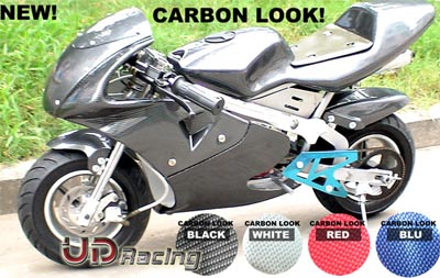 pocket-bike-complete-carenage-ud verkleidung kohlenfaser, rot, sonderausgabe fur pocket bike 47-49 ccm