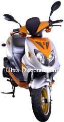 scooter-orange-2b scooter 2-takt 50 ccm, orange