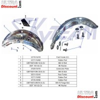 skymini-53110-15a10 skyteam kotflugel vorn fur monkey gorilla und lemans- chrome