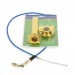 Gasgriff (schnell), gold, Qualittsprodukt + Kabel, blau