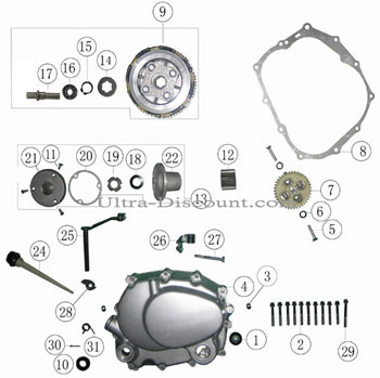 vue-bas-moteur-droit-shiner-stiie-b berholungskit kupplung fur quads shineray 200ccm stiie-b